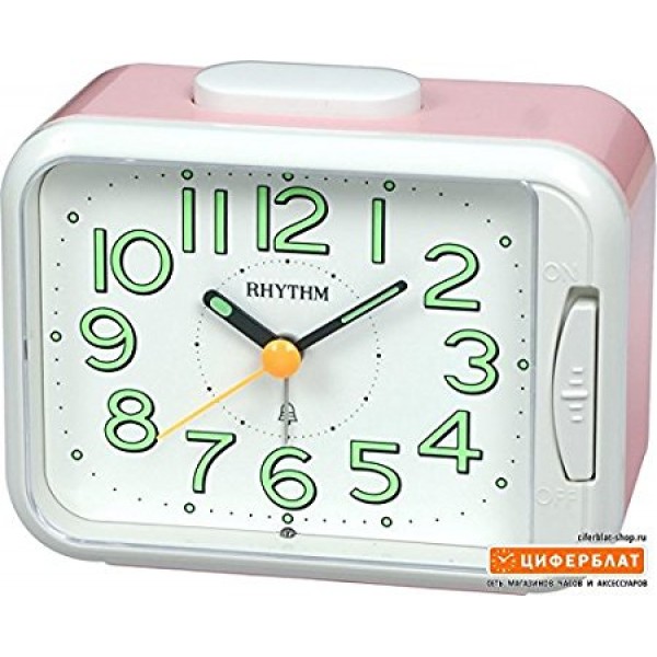 Rhythm Super Silent Alarm Clock Bell Alarm,Snooze,Super Silent Move,Light Analog 
